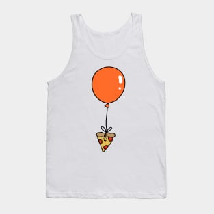 Orange Balloon Pizza Slice Tank Top